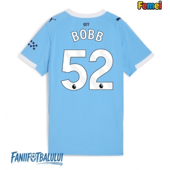 Manchester City Oscar Bobb #52 Tricou Fotbal Replică 2025-26 Femei Acasa